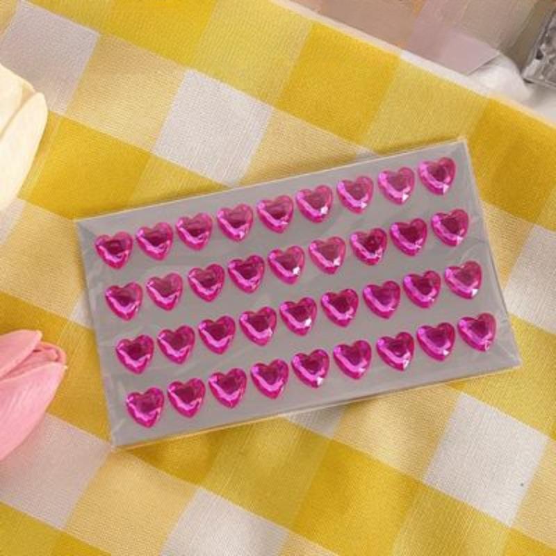 

Сияющие наклейки с бриллиантами и кристаллами Love Girl Laser Phone Stickers Kids Girls 3D Stereoscope Small Stickers 10pcs ярко-розовый