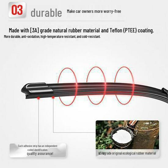 Premium Frameless Wiper Blades for Geely Vision S1 Front Windshield (All Models)