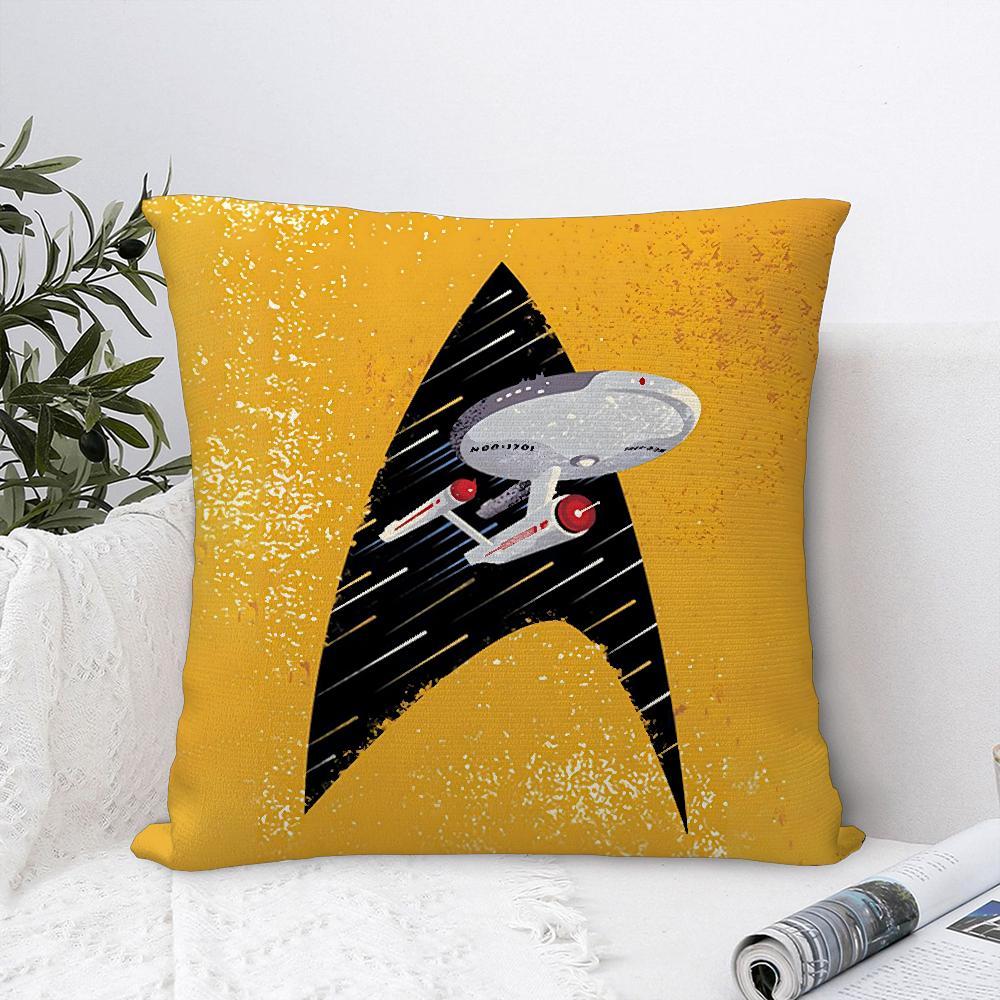 S-Star T-Trek Schiff Film Kissenbezug Sofa Dekorativ Zuhause Doppelseitiger Druck Plüsch Quadratische Wurfkissenbezüge Kissen Dekor