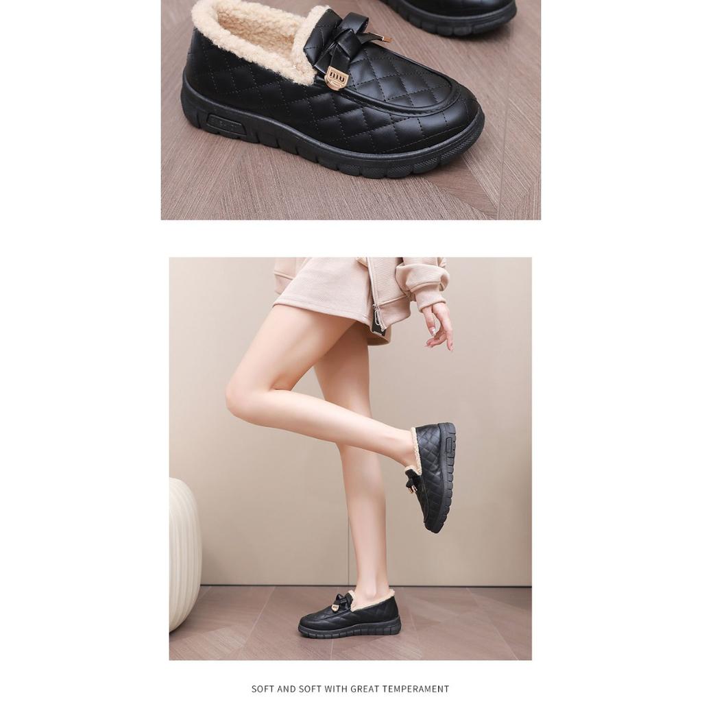 Winter New Thick Soled, Anti Cold and Waterproof Women's Cotton Shoes, Comfortable and Casual, with Thick Velvet and Warm Shoes for Children