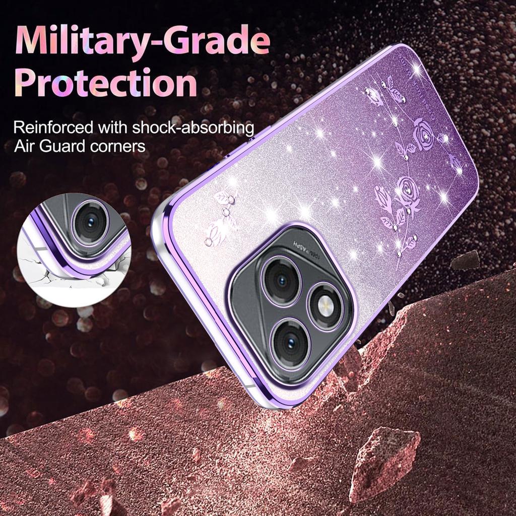 KADEM For Honor 400 Lite 5G Case Flower TPU Flexible Gradient Phone Cover