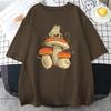 Cottagecore Estetik Svamp Dark Academia Groda Ny Herr T-shirts Hip Hop Sweat T-shirt Sommartoppar Bomull Oversize Herrkläder