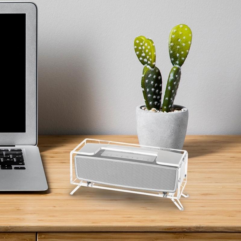 Desktop Acrylic Desk Holder for Portable Speakers with AntiSlip Silicone Feet Speakers Holder Improved Experience