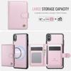 For iPhone XS 5.8 inch/iPhone X Case JEEHOOD J09 RFID Blocking Card Holder Leather Back Phone Cover Compatible with MagSafe