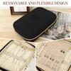 Jewelry Organizer Case Necklace Earring Pouch Storage Bag Zipper Pockets Book Travel Portable Large Capacity Jewelry Display