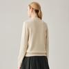 Zhaojun Women's 100% Cashmere Embroidered Turtleneck Sweater