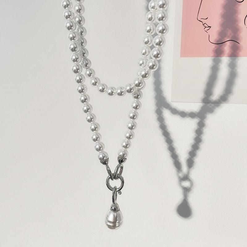 Elegant Pearls Body Chain Necklace Stylish Pearls Body Accessory Elegant Crossbody Chain for Party and Wedding Wear