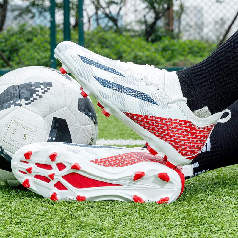 2024 Men's Soccer Shoes Large Size Ultralight Football Boots Boys Sneakers Non-Slip AG/TF Soccer Cleats Ankle Boots Unisex