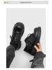 Men's British Style Height Increasing Derby Shoes - Black Leather, Thick Sole, Casual or Wedding Wear