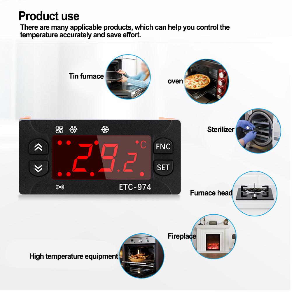 Temperature Measurement Device Digital Temperature Controller Display Resolution 1 C 0.1 C Monitoring System For Environments