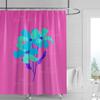 Minimalist Plant Shower Curtain, Modern Bathroom Toilet Decoration Privacy Curtain 180x180cm Waterproof Shower Curtain