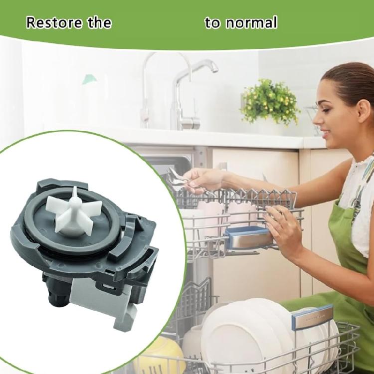 High Efficiency Dishwasher Drain Pump Plastic Construction Quiet Operation Easy Installation Corrosion Resistant Design