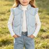 Kids Lace Trim Sleeveless Vest Top with Wide Shoulder for Fall and Winter