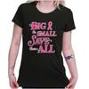Big and Small Save Them All Breast Cancer Womens Top Junior Graphic Tee