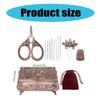 Vintage Magnetic Needle Box with Needle, Threader, Scissors and Thimble, Basic Sewing Repair Set for Professional Tailor