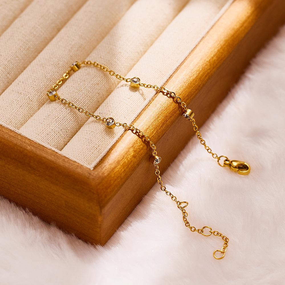 European & American Titanium Steel 18K Gold-Plated Versatile Light Luxury Bracelet