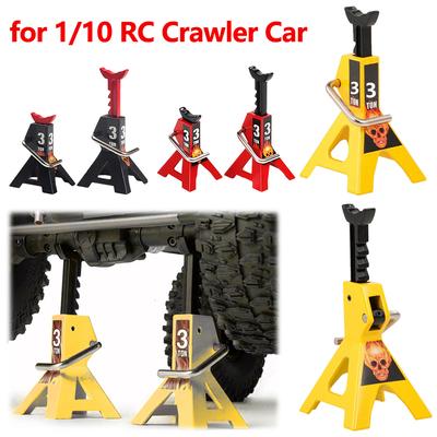 2 STÜCKE Simulation Metallrahmen Platzhalter Höhenverstellbare Mini-Bockständer 3 Tonnen Wagenheberständer für 1/10 RC Crawler Auto