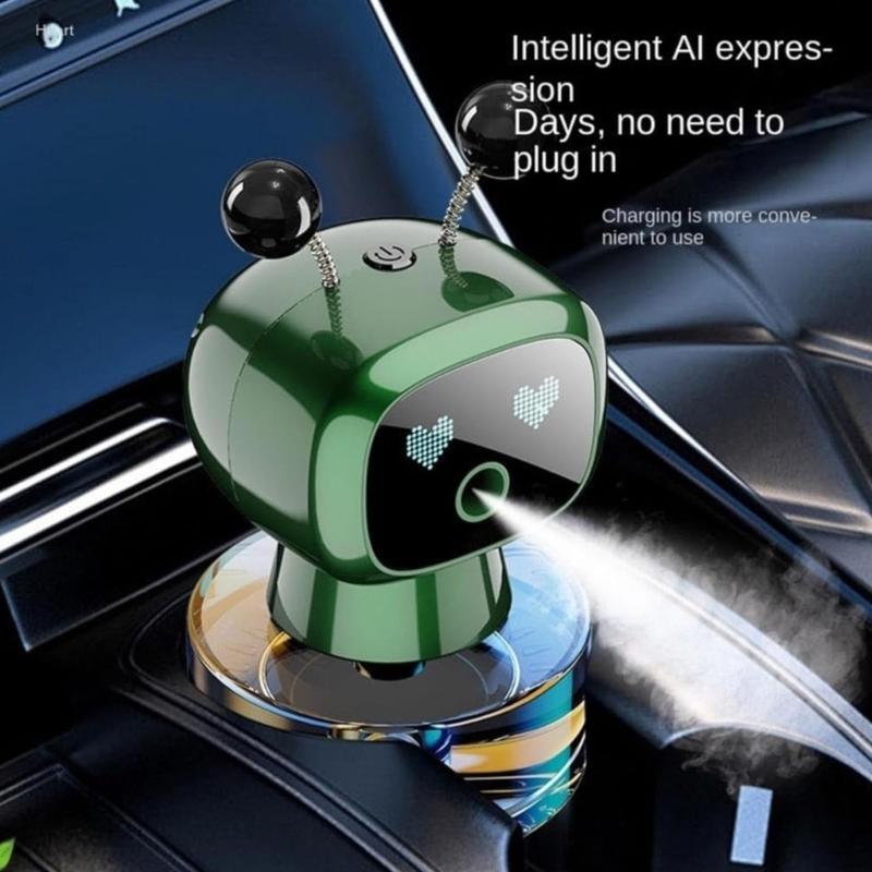 Automatic Robot Car Scent Diffuser with Multiple fragrances  option  & USB Recharge Stylish Robot Car Air Freshener
