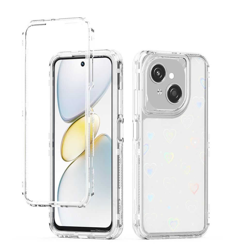 Clear Case for TECNO Spark Go 2025/Spark Go 1/Pop 9 4G/Infinix Hot 50i 4G/Smart 9 4G Acrylic TPU Phone Cover with Laser-printed Film