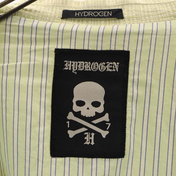 HYDROGEN Check Pattern tailored jacket L Green system skull button Men's Used