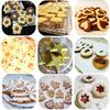 5-6 Stück Kunststoff Ausstechformen Set Fondant Gemüseformen Kuchen Mousse Ring Backwerkzeuge Set für DIY Keksherstellung