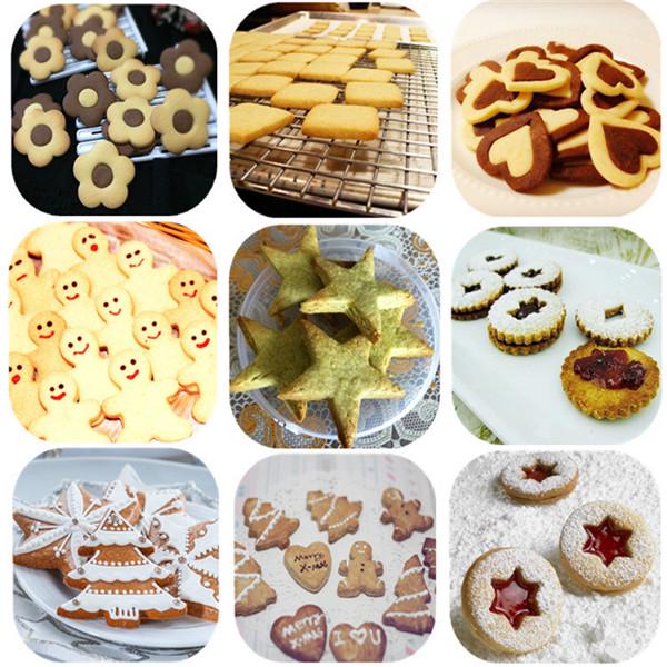 5-6 Stück Kunststoff Ausstechformen Set Fondant Gemüseformen Kuchen Mousse Ring Backwerkzeuge Set für DIY Keksherstellung