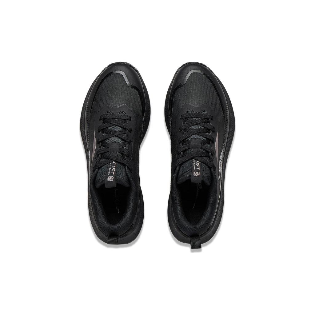 Li Ning Element Cushioning, Wear Resistant Low top Casual Shoes Unisex Black Silver AGLT179-4