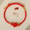 Lucky Red Mandala Bracelet: Hand-Woven Unisex Ancient Style Jewelry Gift