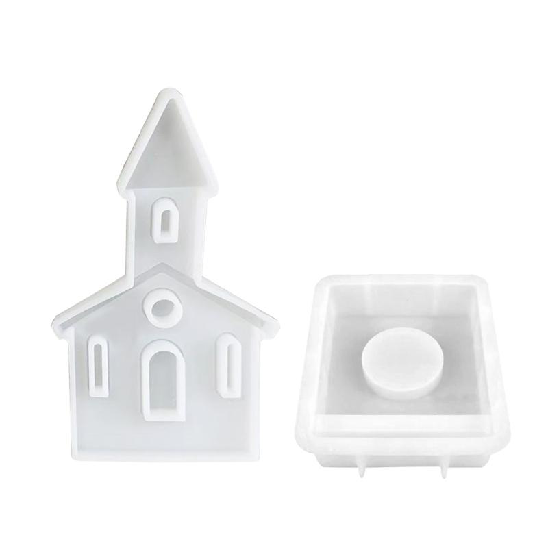 

Форма для подсвечника-замка для подсвечника, подсвечника для чайной свечи, декора, гипсового украшения, форма для подсвечника-дома с основанием