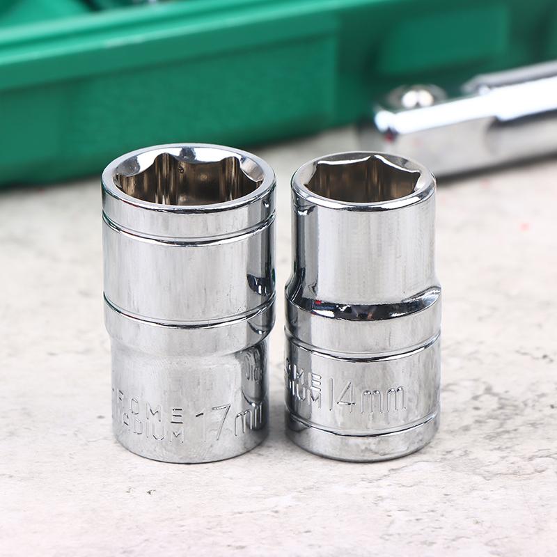 10Pcs/Set Socket Wrench 1/2-Inch Drive With Way Quick Released Hex Socket Ratchet Handle And Bent Rod Mechanic Tool Kit