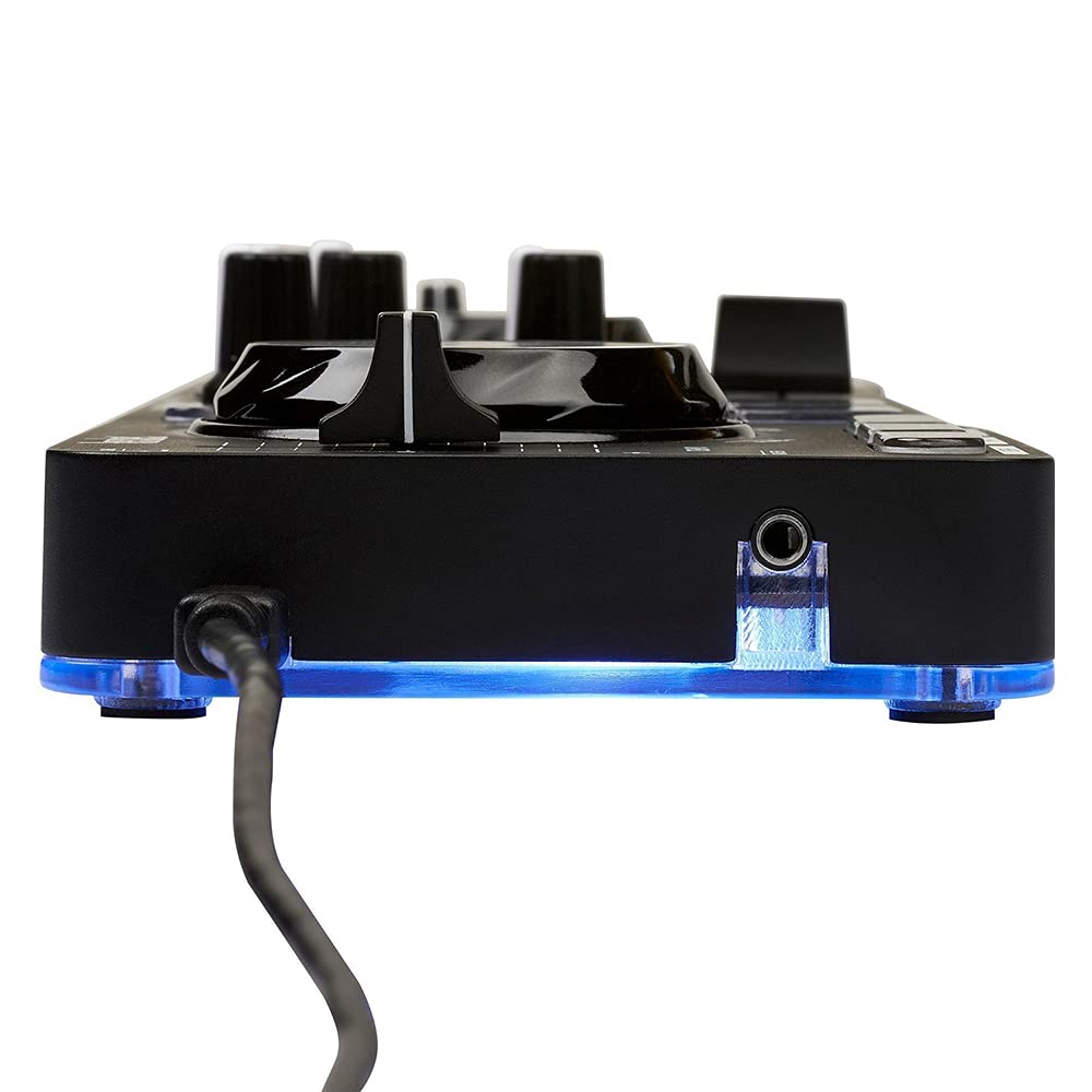 Hercules DJControl Starlight Compact and Lightweight DJ Controller with LED Compatible with Serato DJ Lite Lighting,