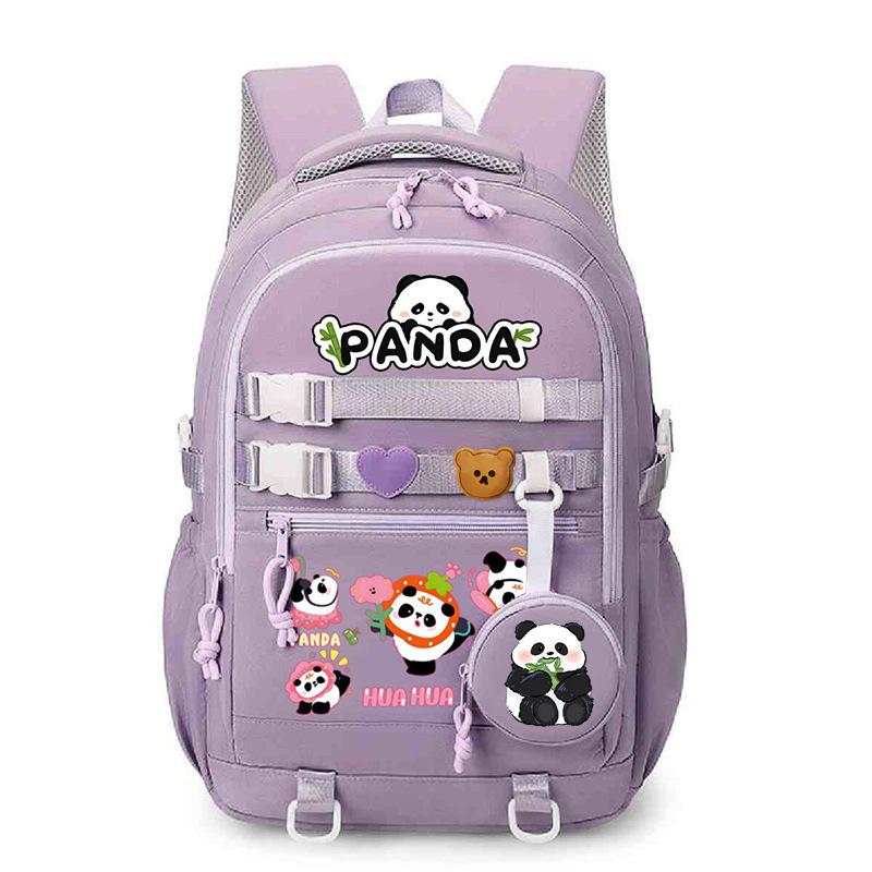 Panda Huahua 2025 New Cute Children's Schoolbag Cross-border Large-capacity Primary and Secondary School Students Lightweight Spine Protection