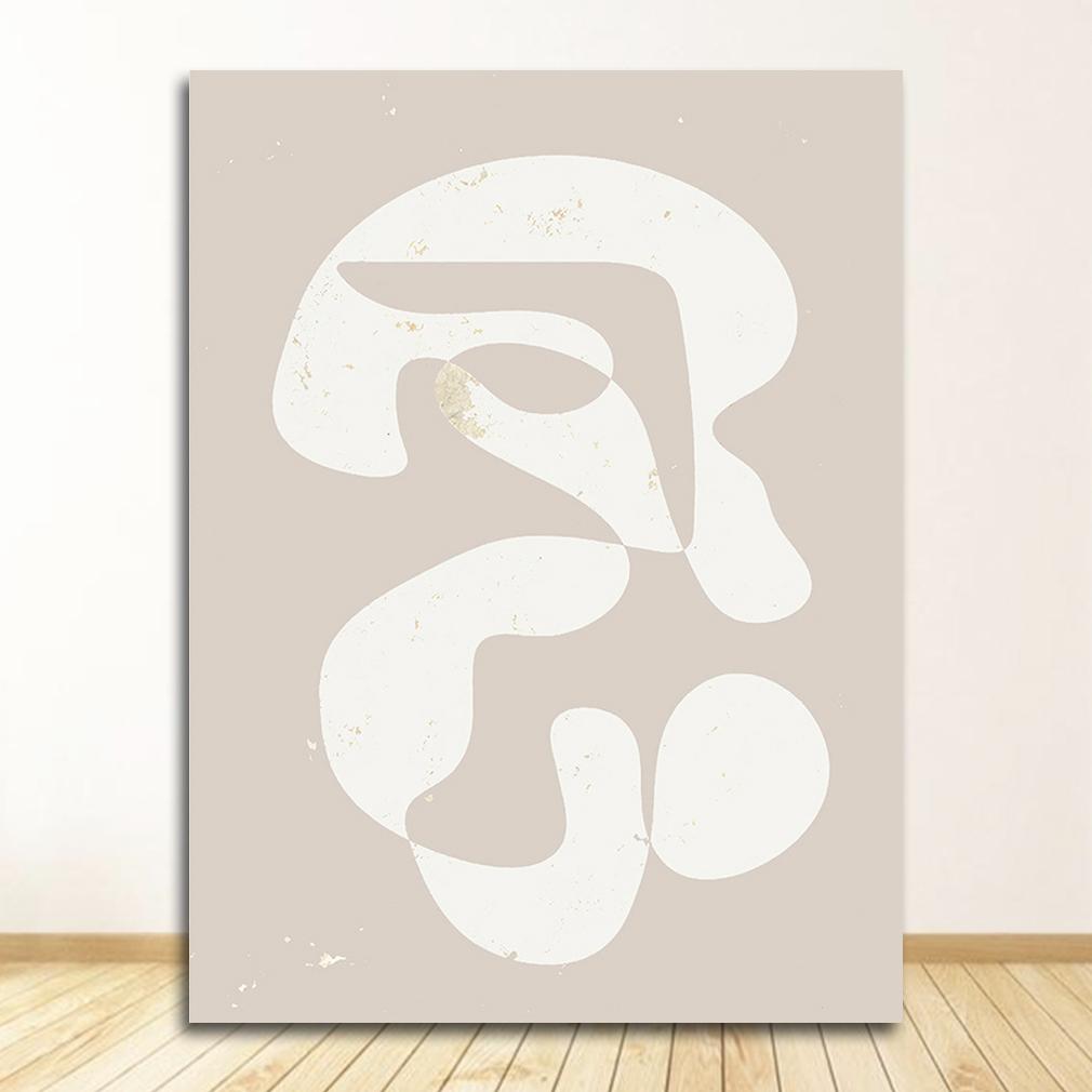 Print Wall Art Pictures Living Room Home Decor Abstract Scandinavia Trendy Boho Beige Colors Minimalist Canvas Painting