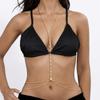 Simple Double Waist Chain Geometric Sequins Beach Party Imitation Pearl Body Chain Fashion