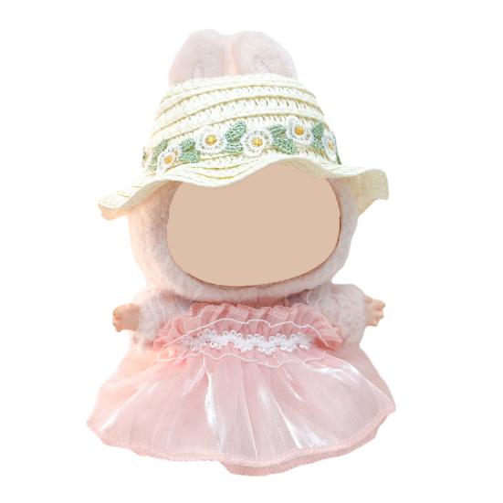 Baby Clothes Set with Hats Hair Accessories Soft Fabric Doll Wedding