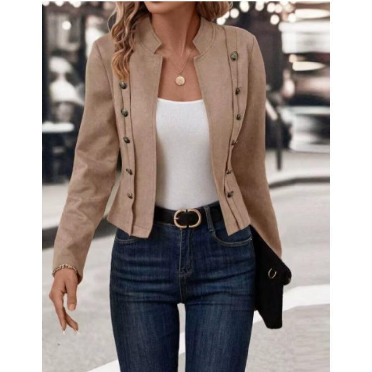 Giacca Corta da Donna in Pelle Scamosciata in Vari Colori
