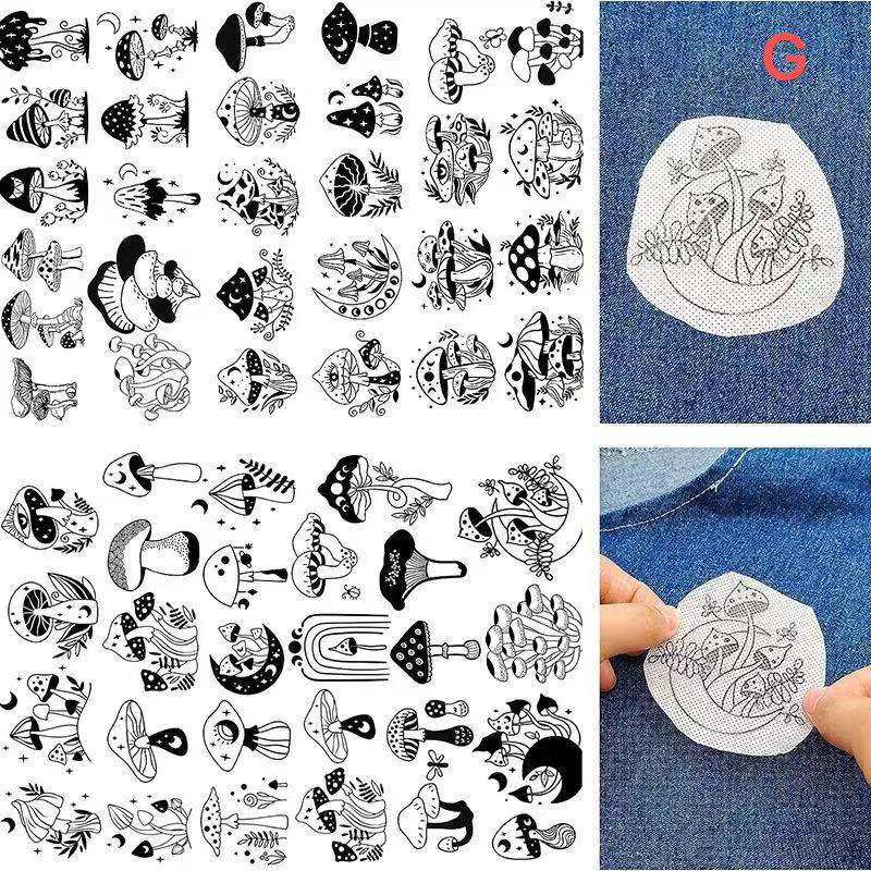 DIY Water Soluble Embroidery PatternWash Away with Pre-Printed Pattern Designs Stencils Transfers for Hand Sewing Lover Beginner