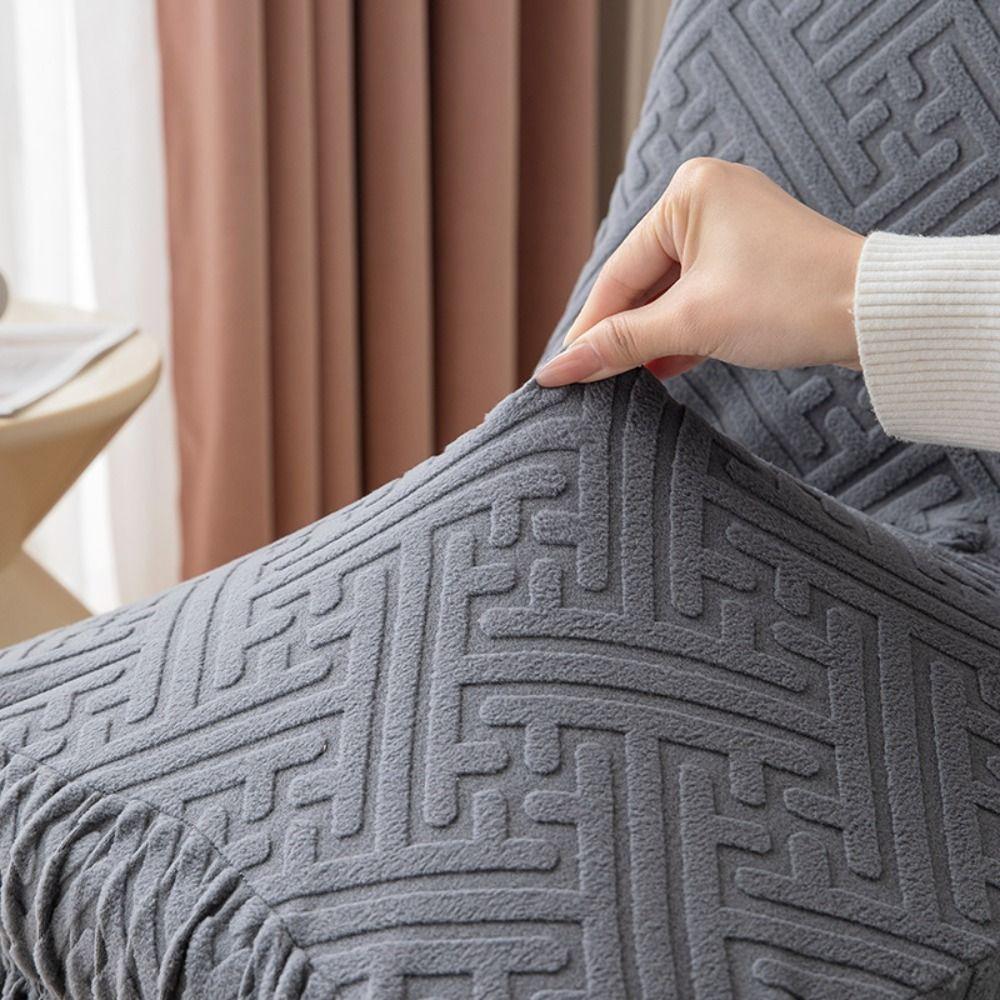 Dustproof Curved Seat Cover Soft Chair Protective Case Jacquard Arc Chair Cover  Household