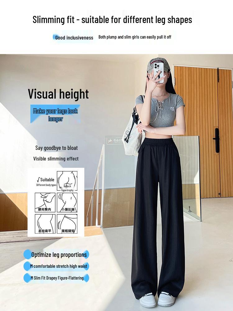 Women's Wide-Leg Lyocell Pants - 2026 Summer Breathable Tencel Linen, Casual Straight-Leg Design