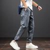Spring Autumn Cargo Jeans Men Streetwear Denim Jogger Pants Men Baggy Harem Jean Trousers Plus Size Black Blue