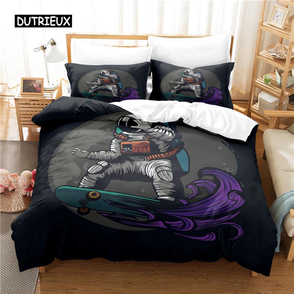 

Astronauts Painting Sleep Bedding Collection Comforter Cover Collection 3d Bedding Digital Printing Bed Linen Queen Dimension Size Sleep Bedding EU single(135x200cm)