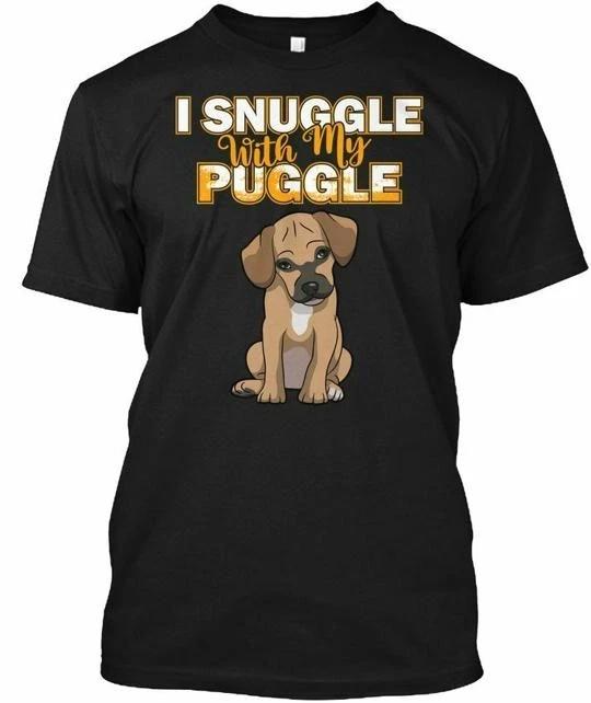 I Snuggle With My Puggle Tee T shirt Made in the USA Size S to 5XL 3XL