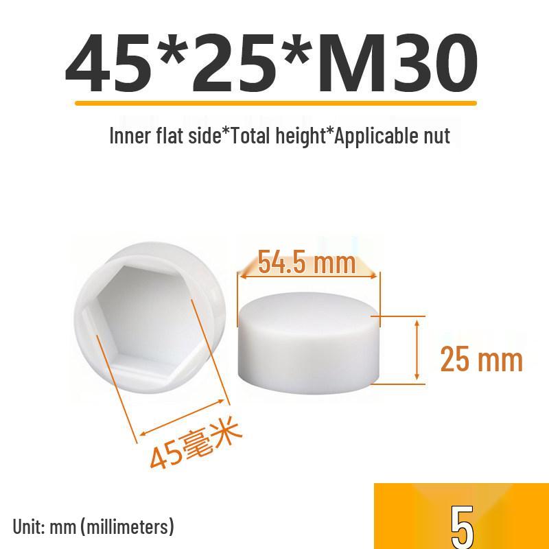 Hex Nut Protective Dust Cap for Flat Head Screws