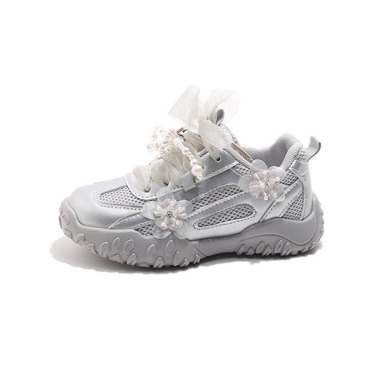 

Обувь для девочек 2025 новая детская спортивная обувь весна и осень девочки серебристая девочка принцесса нравственная тренировочная обувь весенняя обувь 36 серебряный