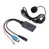 Bluetooth AUX IN Cable Adapter Stereo Full Speed with Removable Microphone Replacement for Alpine 2009‑up