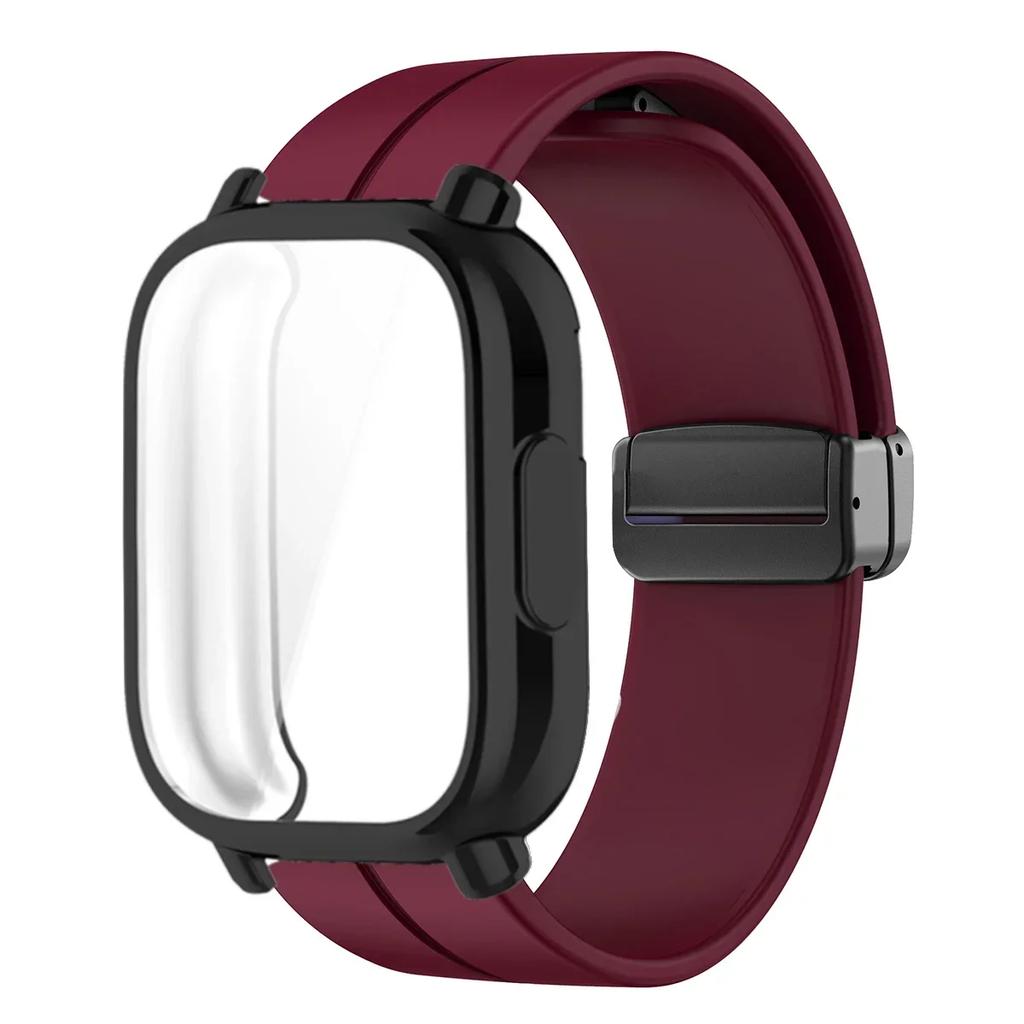 Magnetisches Silikonarmband + Hülle für Xiaomi Redmi Watch 5 Active Lite Smartwatch Armband und Hülle für Redmi Watch 5 Active Lite