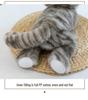 Large Cute & Realistic Sitting Kitten Plush Toy - Well-Behaved Cat Figurine for Birthdays
