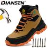 High Top Slip Resistant Safety Shoes Anti-Puncture Anti-smash Work Sneakers Steel Toe Boots for Men Water Resistant Work Shoes