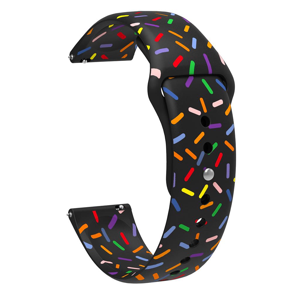 

Quick Release Watch Band for Garmin Venu/Sq/Sq 2/2 Plus,Silicone 20mm Printed Color Dot Replacement Bracelet Black