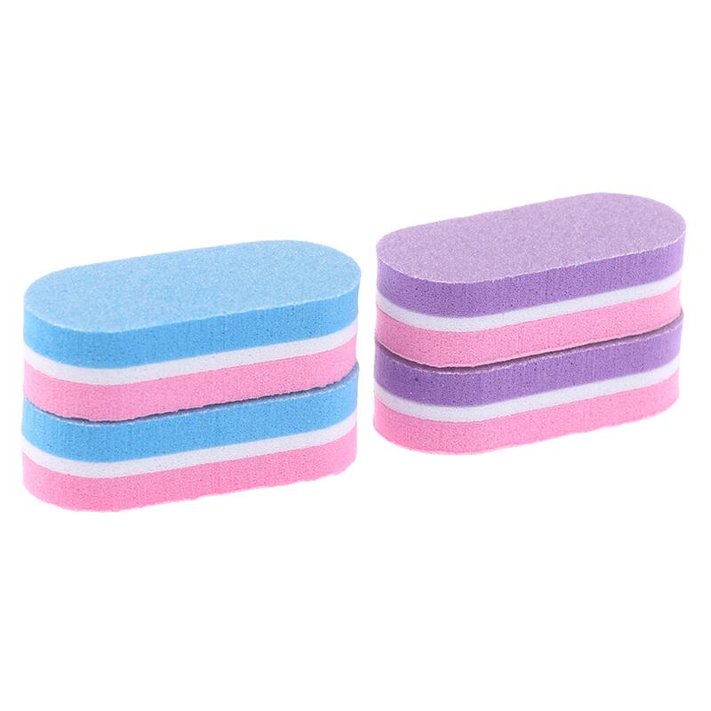 50Pcs Mini Sponge Nail File 100/180 Colorful Nail Buffer Double Sided Sanding Buffer Cuticle Remover Pedicure Manicure Files